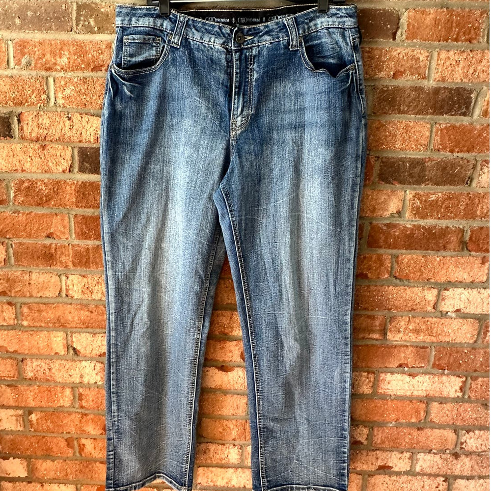 Cato Denim Jeans Size 16P Petite Short Boyfriend Style